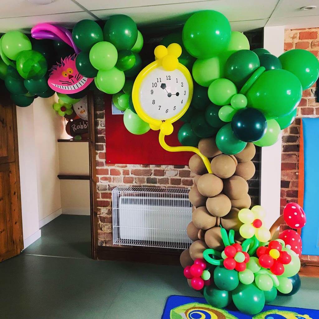 Alice in Wonderland Balloons at Active Tots in Hampshire