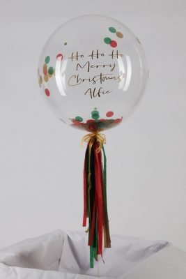 Personalised-Christmas Confetti Bubble Balloon handmade tassel tail Airmagination