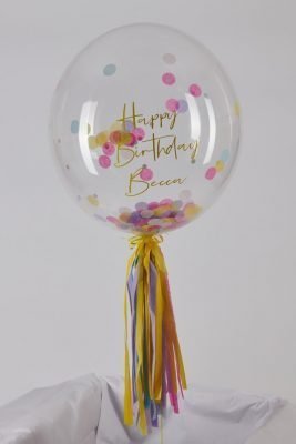 Personalised Pastel Confetti Bubble Balloon