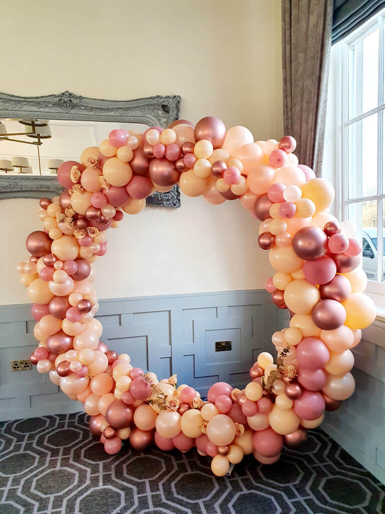 Wokefield Park Hotel Stunning organic balloon hoop with flowers 1 Airmagiation