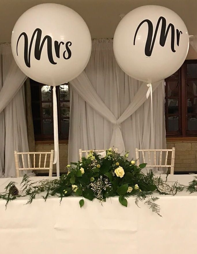 Pennyhill Park Mrs and Mr Wedding Balloons