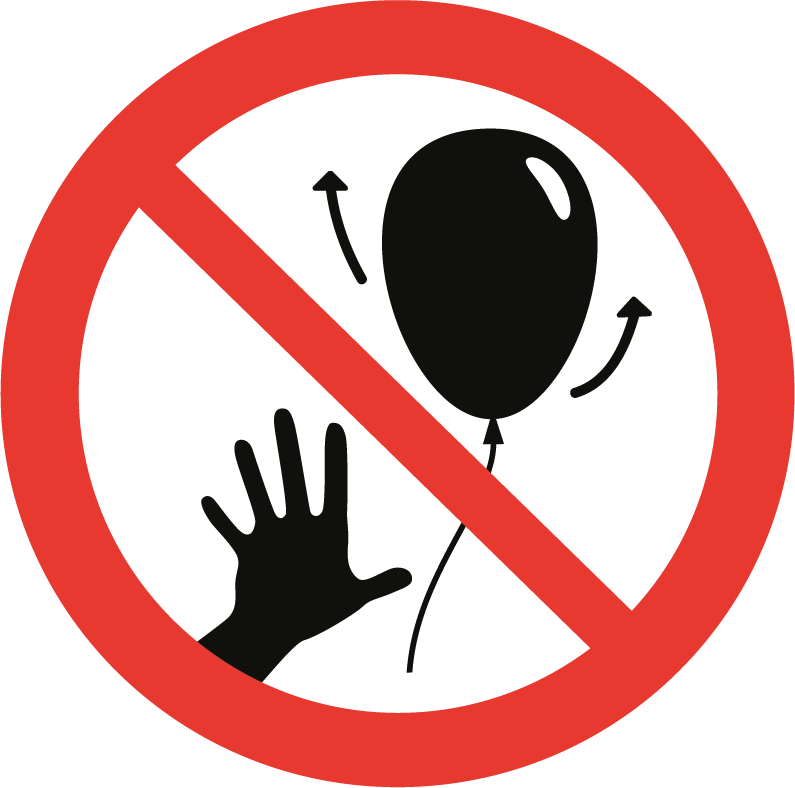 PLEASE, DO NOT REALEASE BALLOONS INTO THE ATMOSPHERE!